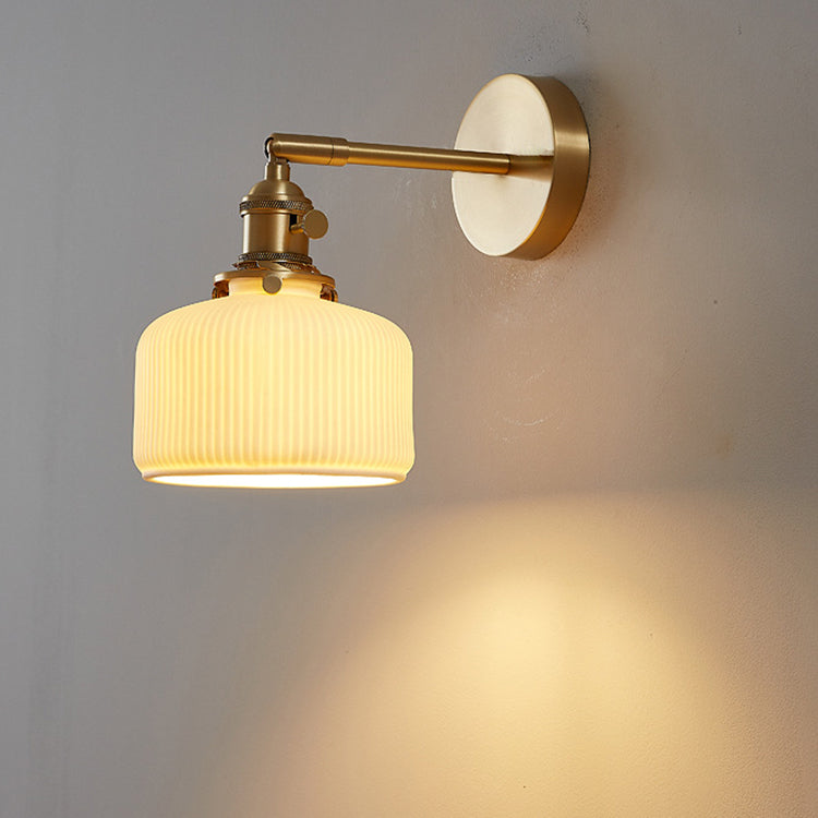 StripoLux Moderne Wandlampe | Minimalistische Keramik-Wandleuchte | Streifendesign | Ambientebeleuchtung