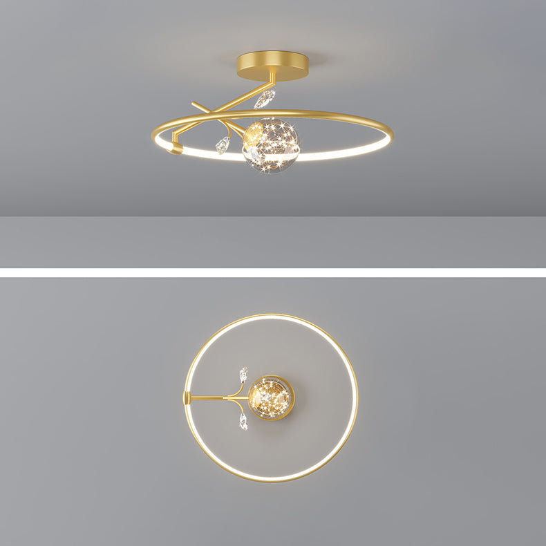 AuroraRing Art Deco LED Pendelleuchte | Geometrisches Design | Dimmbare Beleuchtung | Modernes Wohnambiente