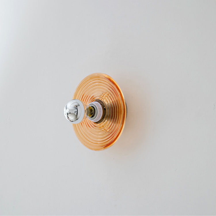 WaveNova Art Deco Wandleuchte | Runde Glasoptik | Modernes Design | Stimmungsvolle Beleuchtung für Schlafzimmer