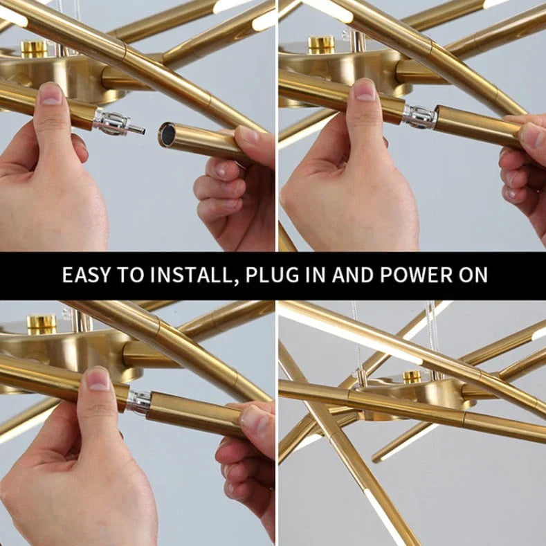 Arachnalux Moderner Spinnen-Kronleuchter | 6-12 Köpfe | Statement-Beleuchtung | Skulpturale Pendelleuchte