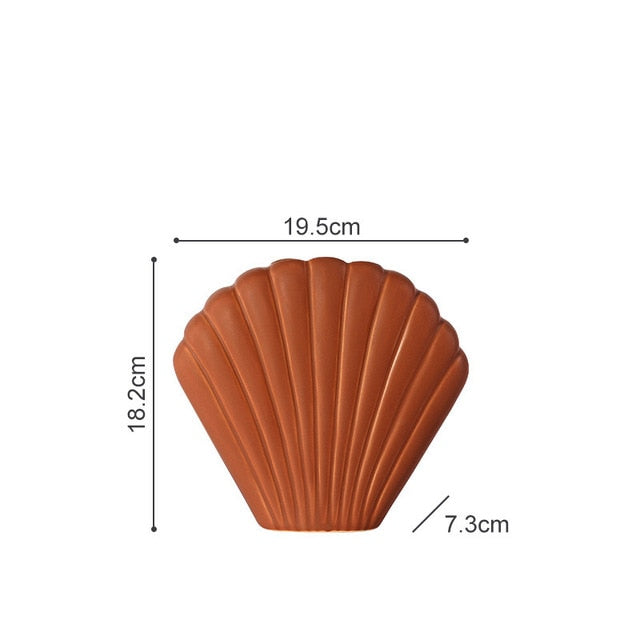 Shellora Schalenbasis Blumenvase | Stilvolle Dekoration | Elegantes Wohnaccessoire