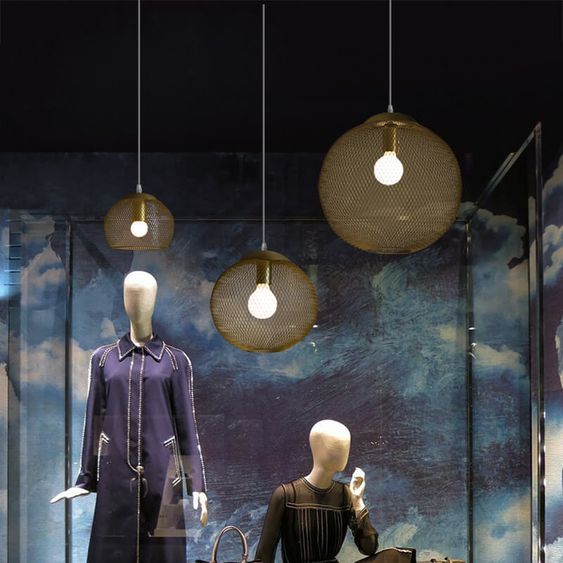 MeshGlow – Industrielle Globus Eisen Netz Hängeleuchte | Modernes Design | Perfekte Beleuchtung