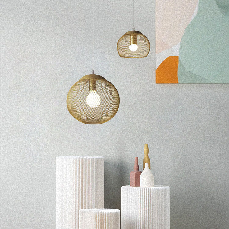 MeshGlow – Industrielle Globus Eisen Netz Hängeleuchte | Modernes Design | Perfekte Beleuchtung