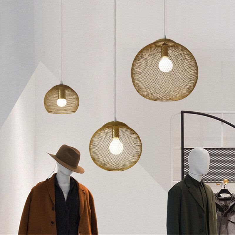 MeshGlow – Industrielle Globus Eisen Netz Hängeleuchte | Modernes Design | Perfekte Beleuchtung