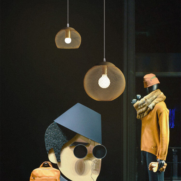 MeshGlow – Industrielle Globus Eisen Netz Hängeleuchte | Modernes Design | Perfekte Beleuchtung