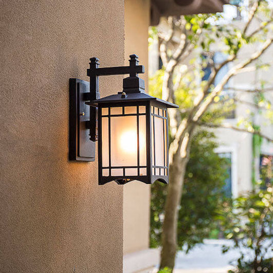 Pavilor Solar Wandlampe | Wasserdicht | Aluminium | Chinesischer Pavillon Stil