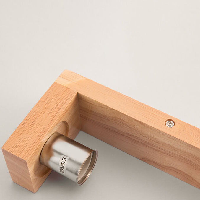 ArchiGlow Wandleuchte | Modern Minimalistisch | Holz & Glas Säule | 1-flammig | Wandlampe