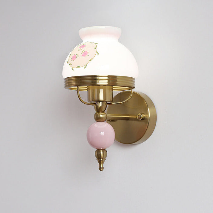 VitaGlobe Wandlampe | Vintage Minimalistisches Design | Dekorativer Glasschirm | 1-Licht