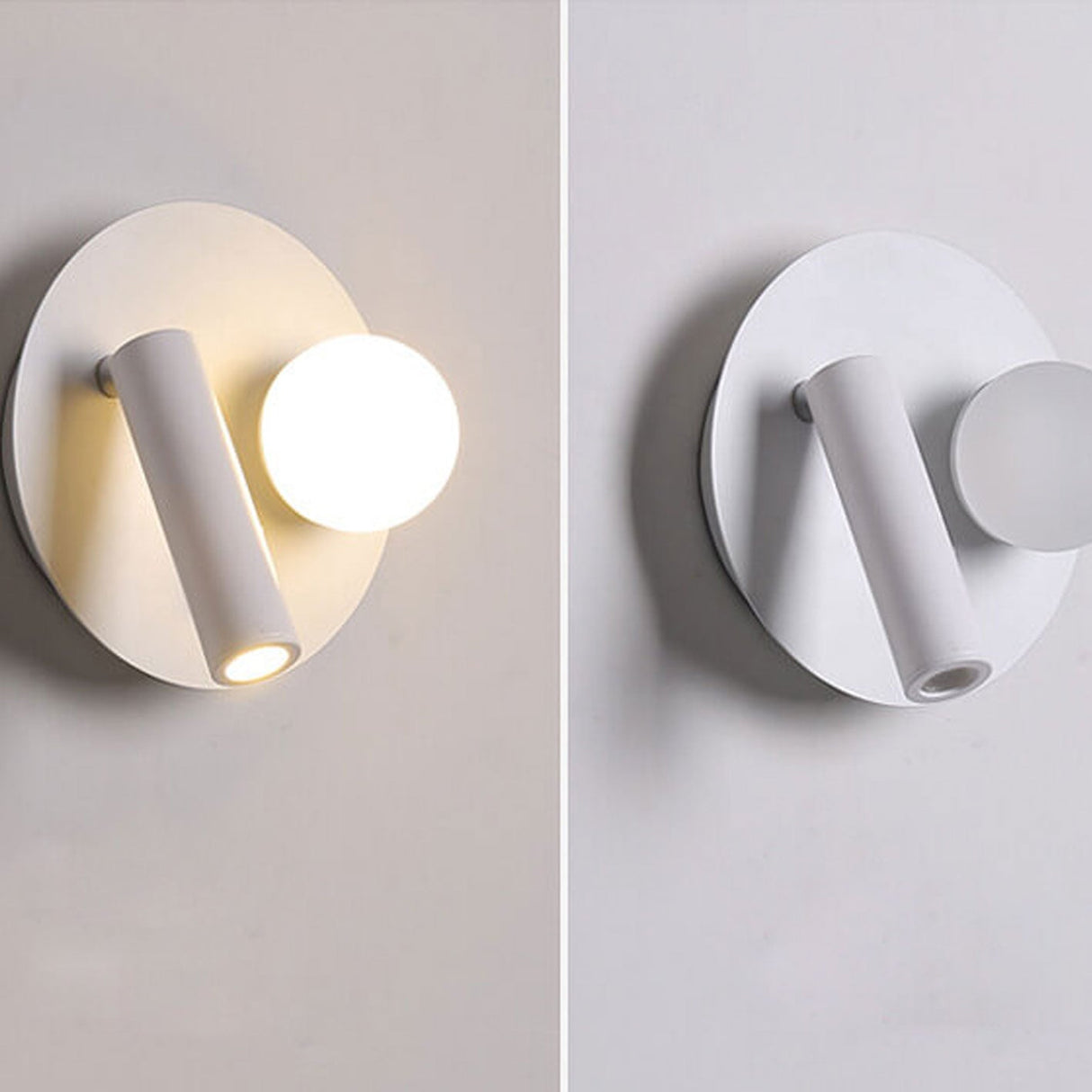 LumoForm Nordic LED Wandleuchte | Rund & Eckig | Minimalistisches Design | Leselampe mit Acryl & Eisen