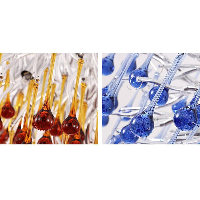 CrystalBliss Luxuriöser Kronleuchter | Glas | Aluminium | 6/8/10/14-Lichter | Zweig-Design | Perfekt für Esszimmer