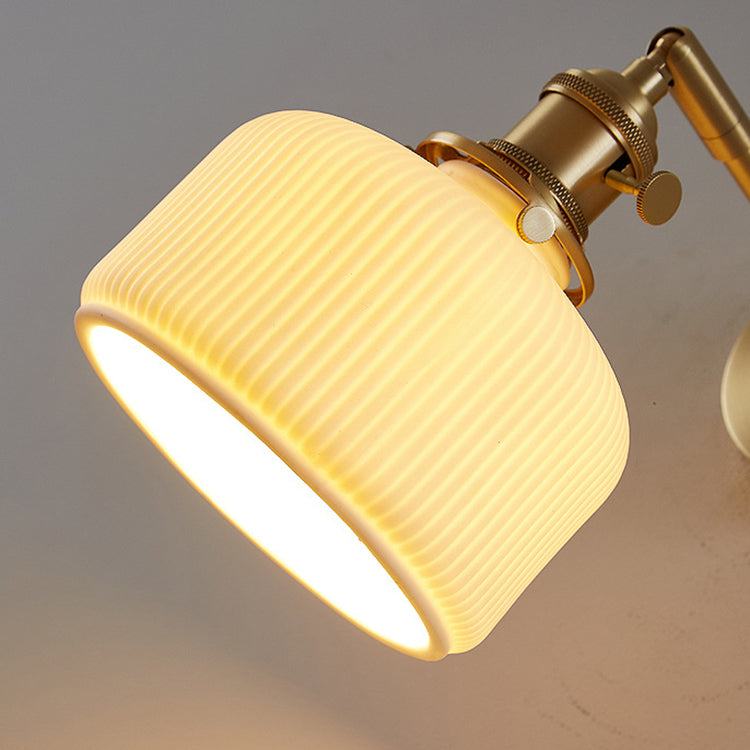 StripoLux Moderne Wandlampe | Minimalistische Keramik-Wandleuchte | Streifendesign | Ambientebeleuchtung