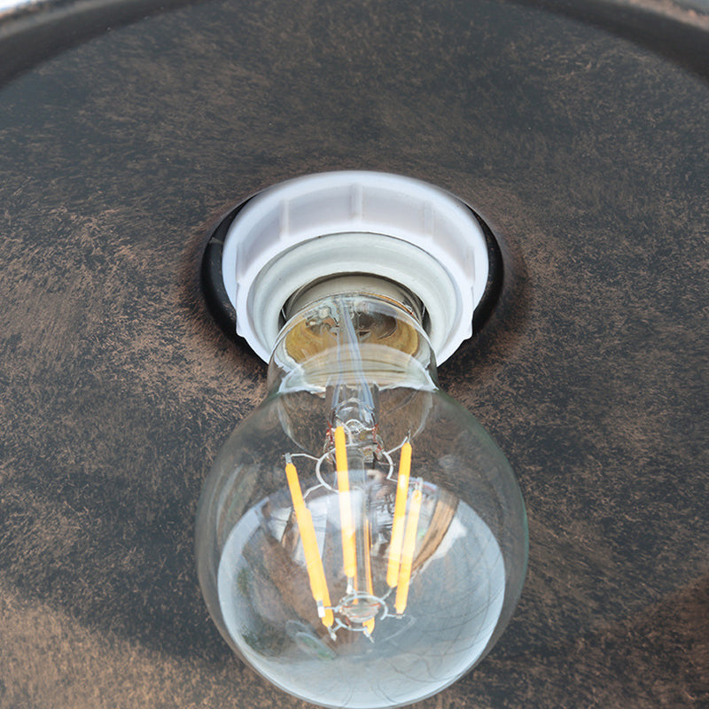 Noctura Classic Wandlampe | Vintage Design | Eisenrahmen mit Rundem Glasschirm | 1-Licht Esszimmerbeleuchtung