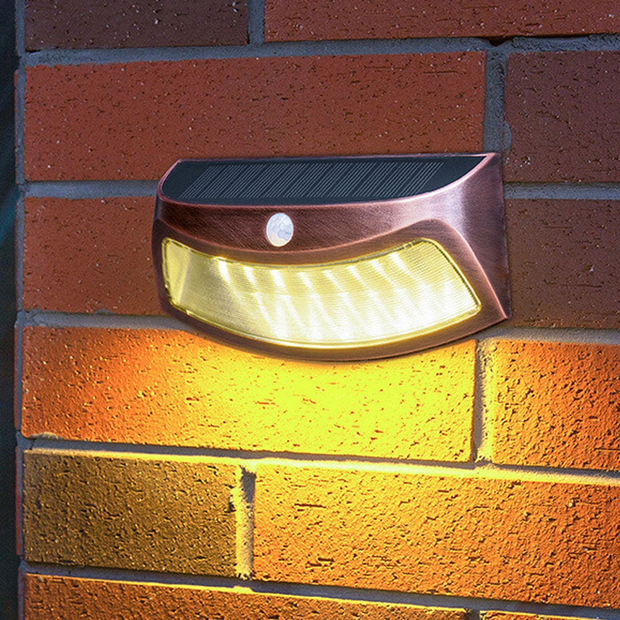 LumiTrape Solar Wandleuchte | Trapezförmiges Design | Solarbetrieben | LED Außenbeleuchtung