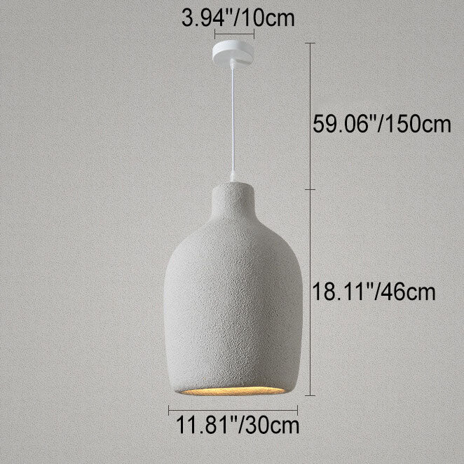 ArcheVase Minimalistische Pendelleuchte | Handgefertigte Textur | Japanisches Design | 1-Licht Hängeleuchte