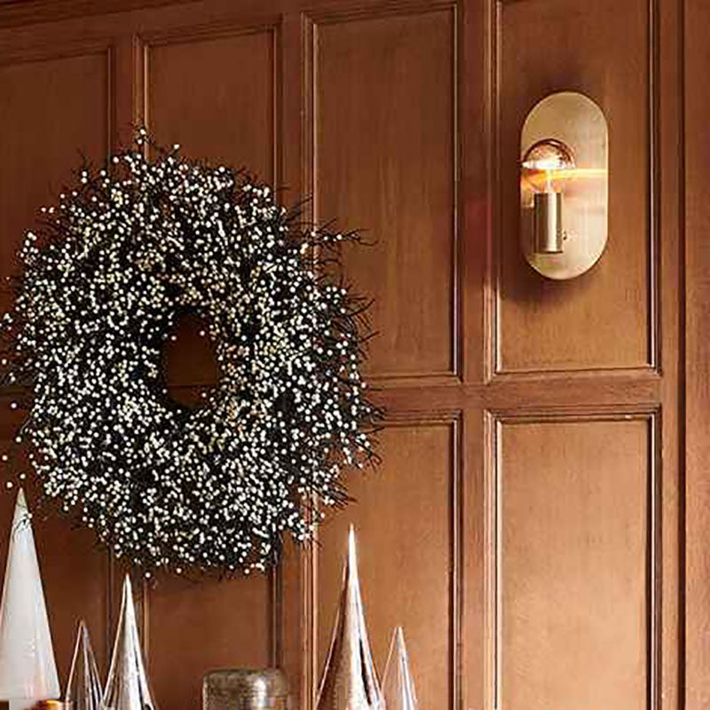 Brassova Wandleuchte | Nordic Design | Messing Oval Ball | 1-flammige Beleuchtung für Schlafzimmer