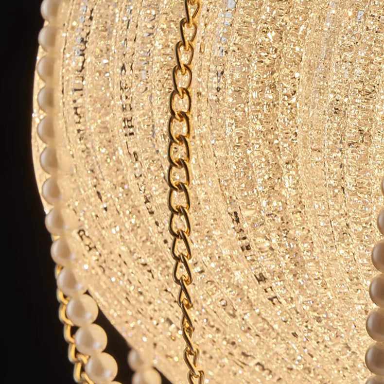 CrownLume Crystal LED Deckenleuchte | Dimmbar | Art Deco Stil | Elegante Schlafzimmer Beleuchtung