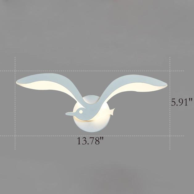 WingGlow LED Wandlampe | Kreatives Möwendesign | 1-Licht | Dimmbares Stimmungslicht für Zuhause