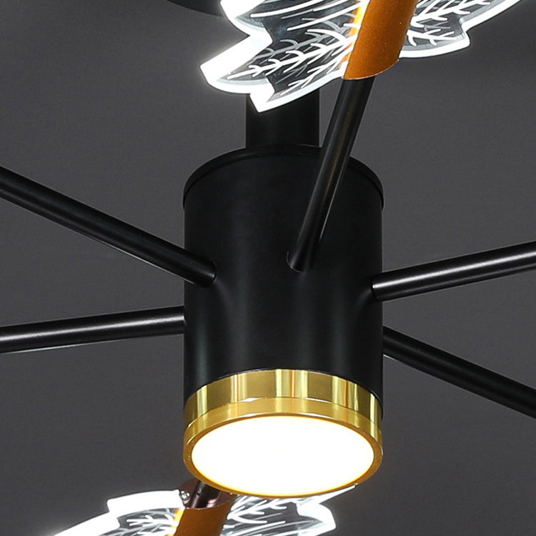 LeafLustre Moderner LED Kronleuchter | Zweig- und Ahornblatt-Design | Dimmbares Licht | Exklusive Beleuchtung für Ihr Zuhause