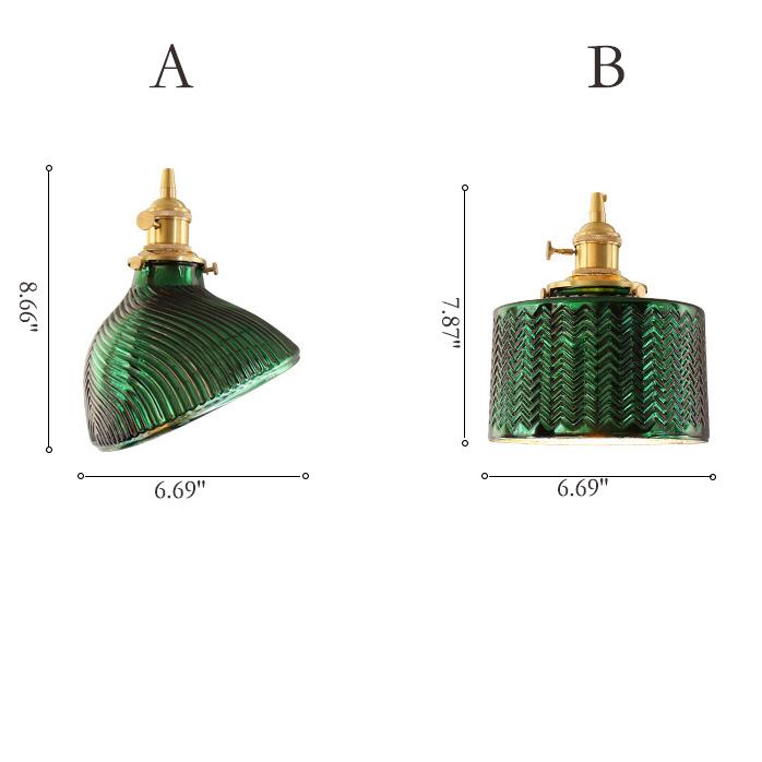 VerdiGlow Nordic Vintage Kronleuchter | Messing & Grünes Glas | 1/2/3-Licht Hängelampe | Elegantes Design