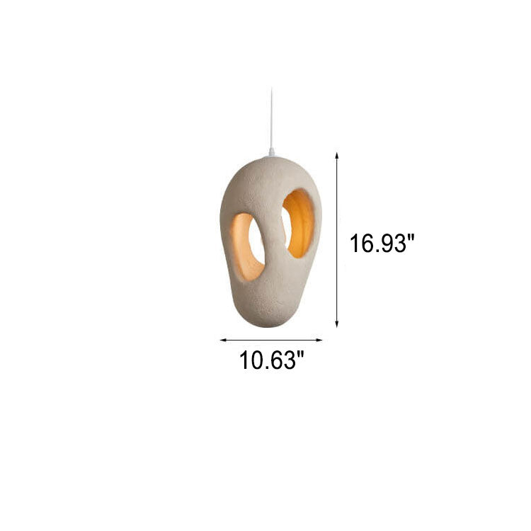 Resinoid Wabi-Sabi Pendelleuchte | Geometrisches Kreisdesign | Japanischer Stil | Einzigartige Beleuchtung