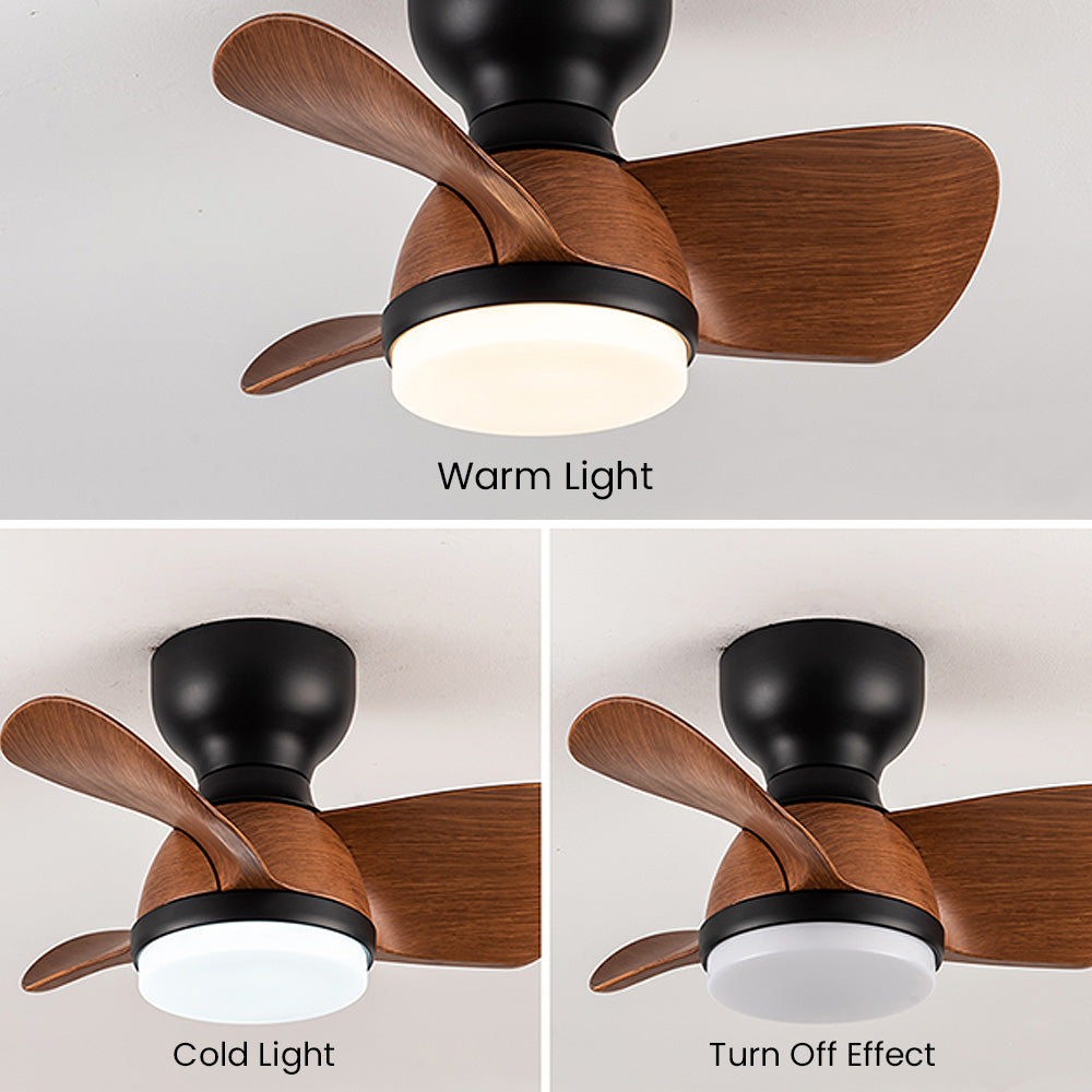 FantasiaWind Wooden LED Ceiling Fan | Modern Design | Schlafzimmer Ventilator mit LED-Licht | Deckenventilator mit Fernbedienung