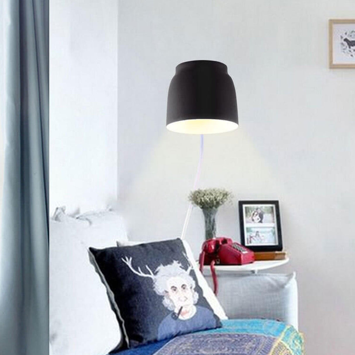 LumaTube Nordic Wandlampe | Drehbares Zylinderdetail | Minimalistisches Design | LED Wandleuchte