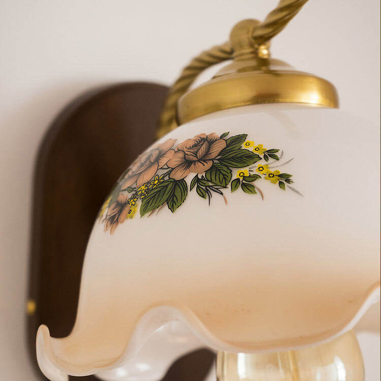BelleLumière Französische Vintage Wandleuchte | Glas-Petals Design | Elegante Wandlampe | Deko & Beleuchtung