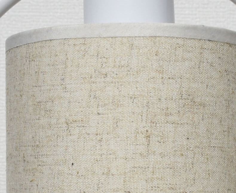 LinoLux Nordic Tischlampe | Dimmbar | Leinenschirm | LED Beleuchtung für Zuhause