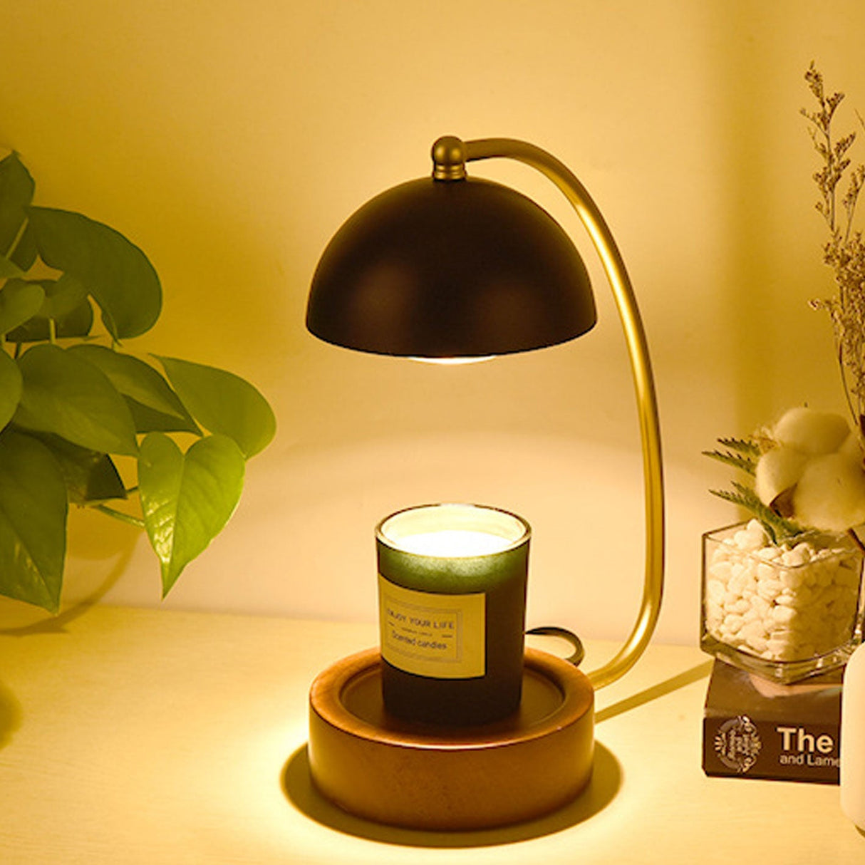 Lumivine Arto LED Tischlampe | Japanisches Design | Dimmbare Wachsoptik | Kreative Beleuchtung