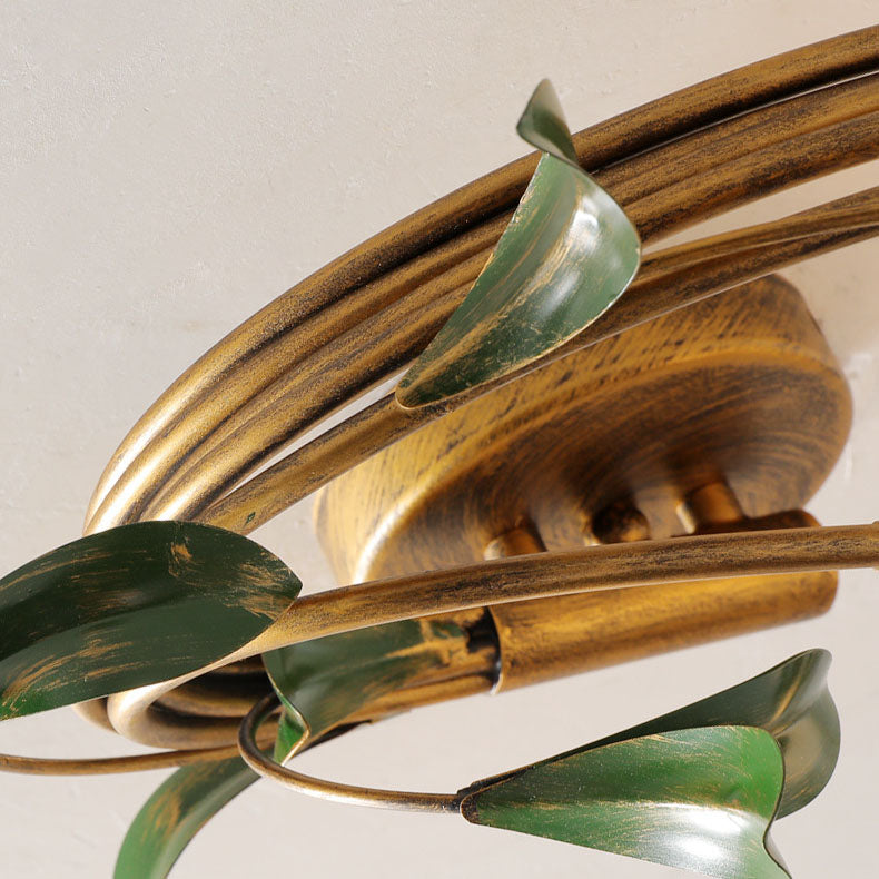 FleurLuxe Französisches Design Deckenleuchte | 6-Licht | Blumenmotiv | Für Wohnzimmer