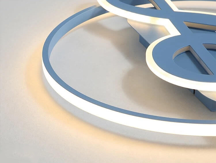 MelodiaLux LED Deckenleuchte | Nordic Design | Musiknoten Stil | Dimmbares Licht | Moderne Deckenlampe