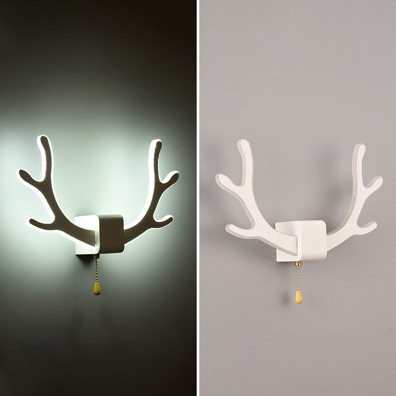 LumiAntler LED Wandleuchte | Nordisches Geweihdesign | Modernes Acryl | Warmes & Kaltes Licht | Kreative Wandlampe