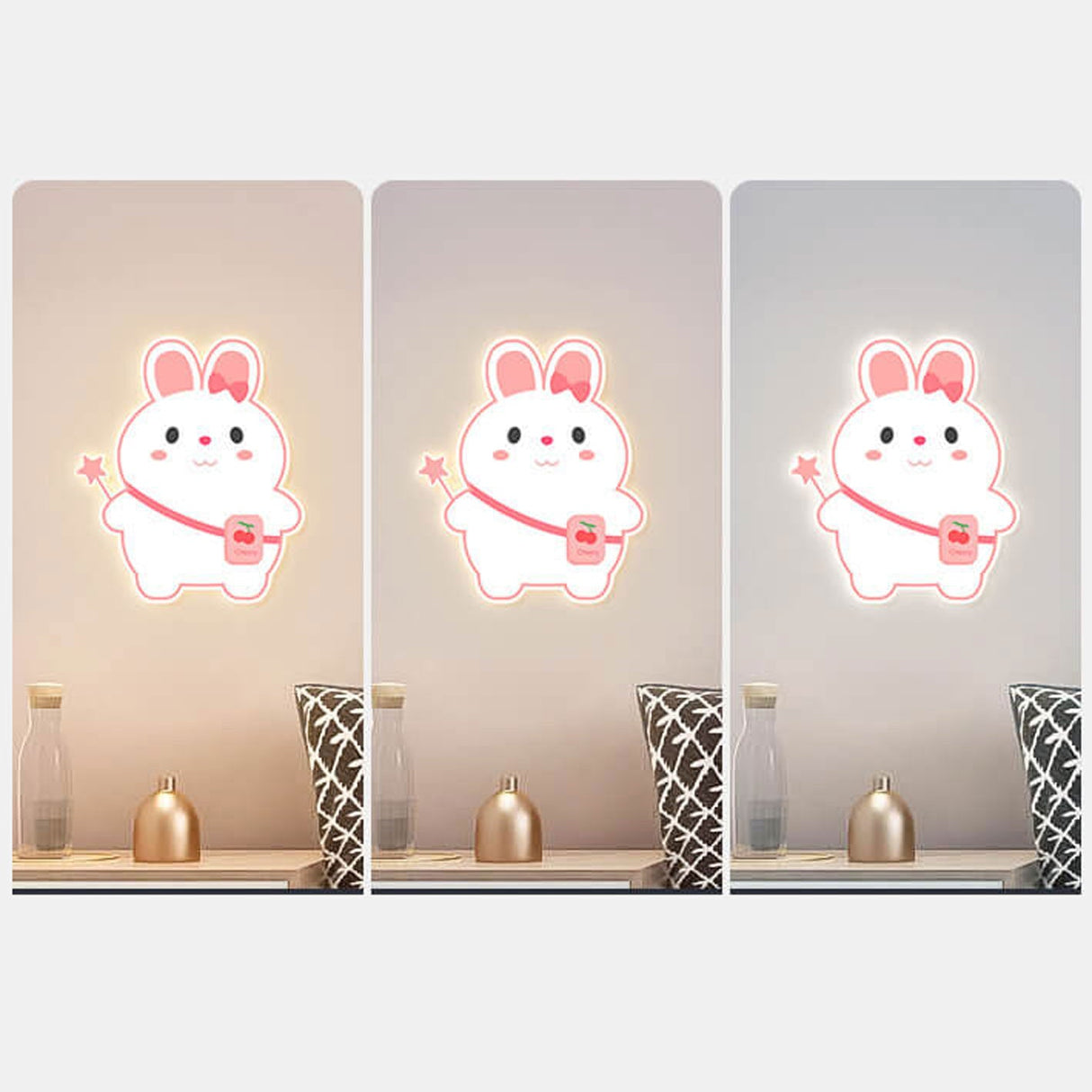 GlowBunny LED Kinder Wandleuchte | Kreatives Design | Einhorn & Hase | Dimmbar & Modern