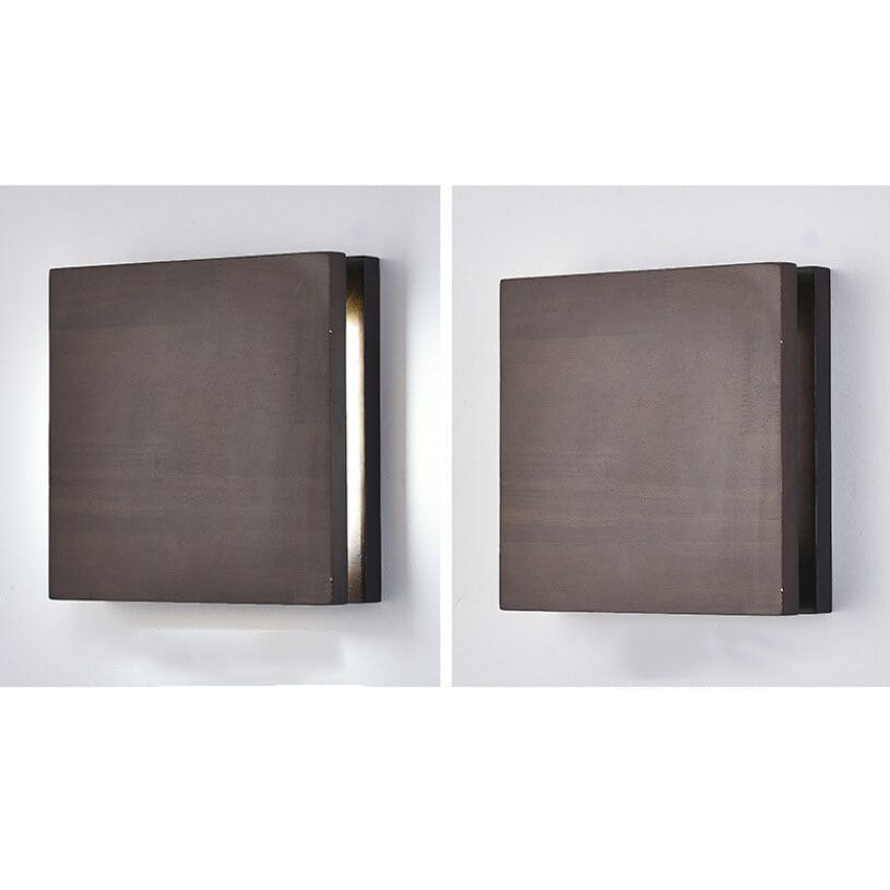 WabiLight Japanische Wabi-Sabi Holz-LED Wandlampe | Rechteckig oder Quadratisch | Warmes Ambiente