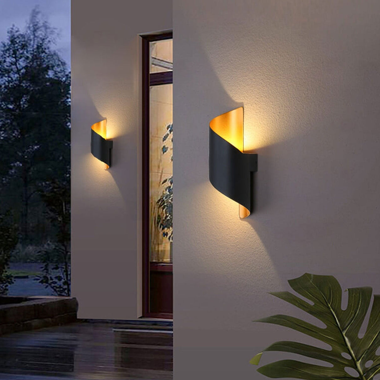 AquaBend LED Außenwandleuchte | Wasserdicht | Modernes Design | Energiesparend | Beleuchtung für Außenbereiche