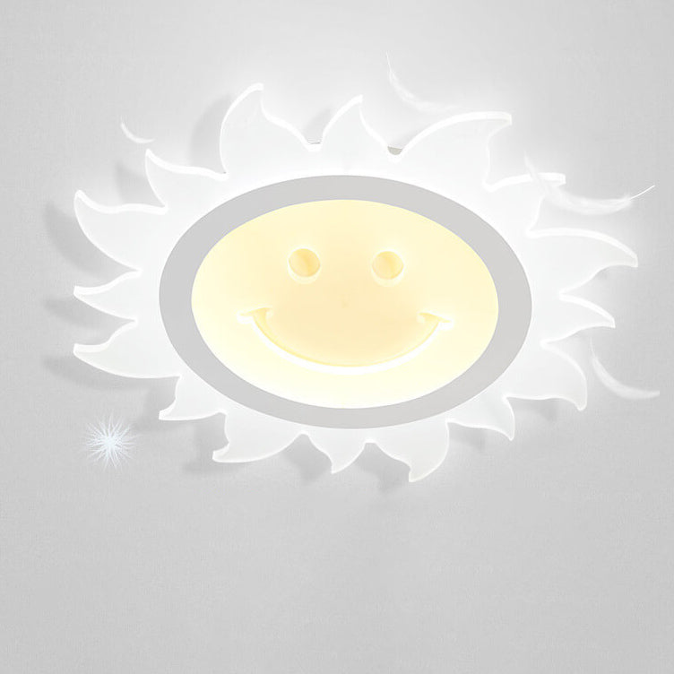 SunnyGlow Smiley LED Deckenleuchte | Cartoon Design | Warm- & Weißlicht | Dimmbar | Kinderzimmer