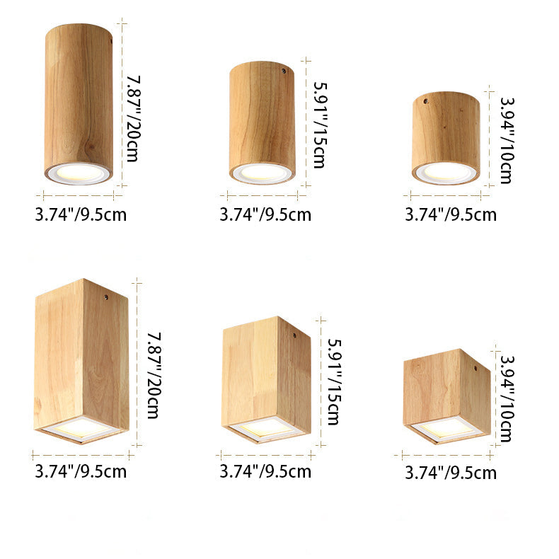 LumaKube Nordic Design LED Deckenleuchte | Holzoptik | Flush Mount | Warmweiß oder Kaltweiß | Stilvolle Beleuchtung für Zuhause