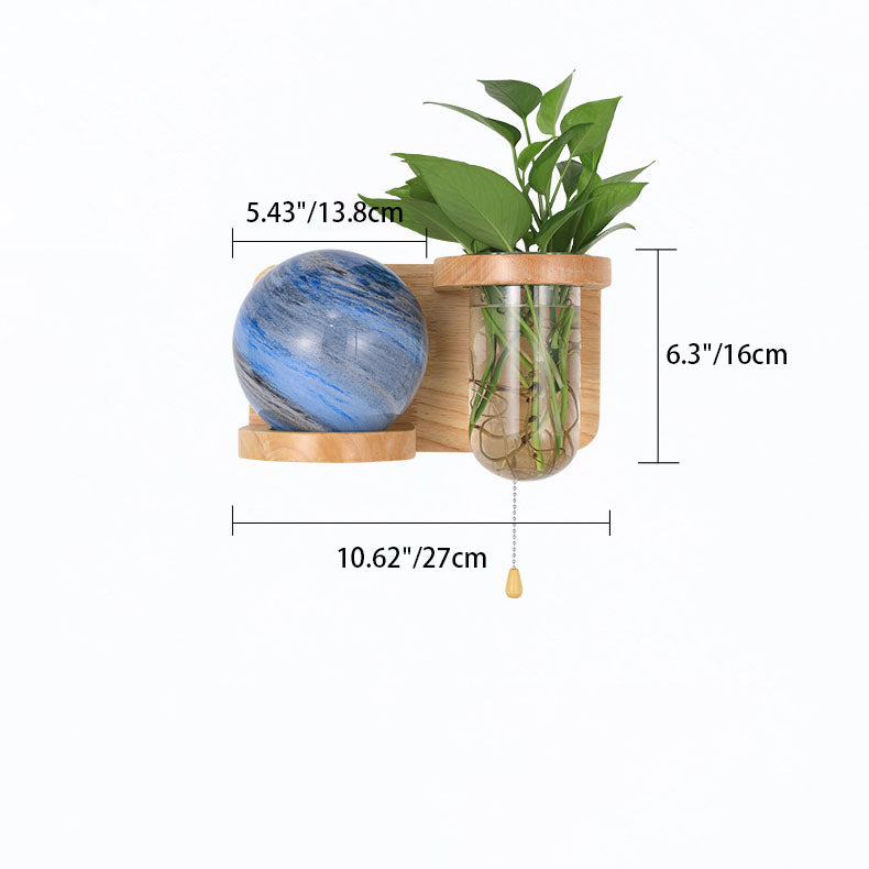 Orbano Wandleuchte | Modernes Eichenholz-Design | Planeten-inspirierter Stil | 1-flammig
