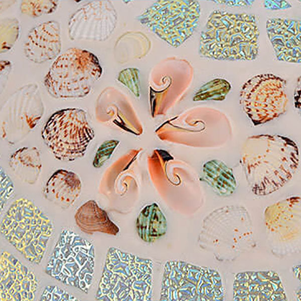 Shellique Tiffany Mosaik-Deckenleuchte | Kreatives Design | Einzigartige Muscheloptik | Stimmungsvolle Beleuchtung | 1-flammig