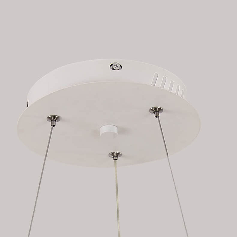 ZenCircle Japanischer LED Kronleuchter | Minimalistisches Design | Holzring | Dimmbar