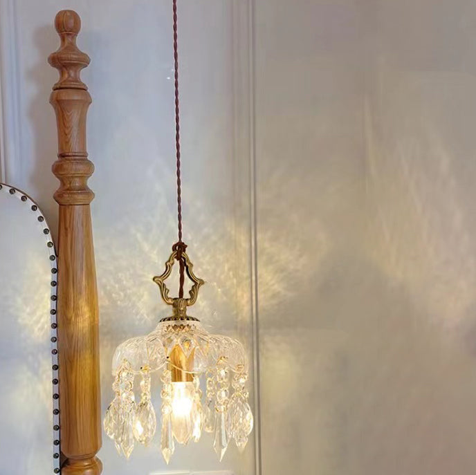 Novelette Pendelleuchte | Art Deco Design | Messing & Kristall | Stilvolle Beleuchtung für Wohnzimmer