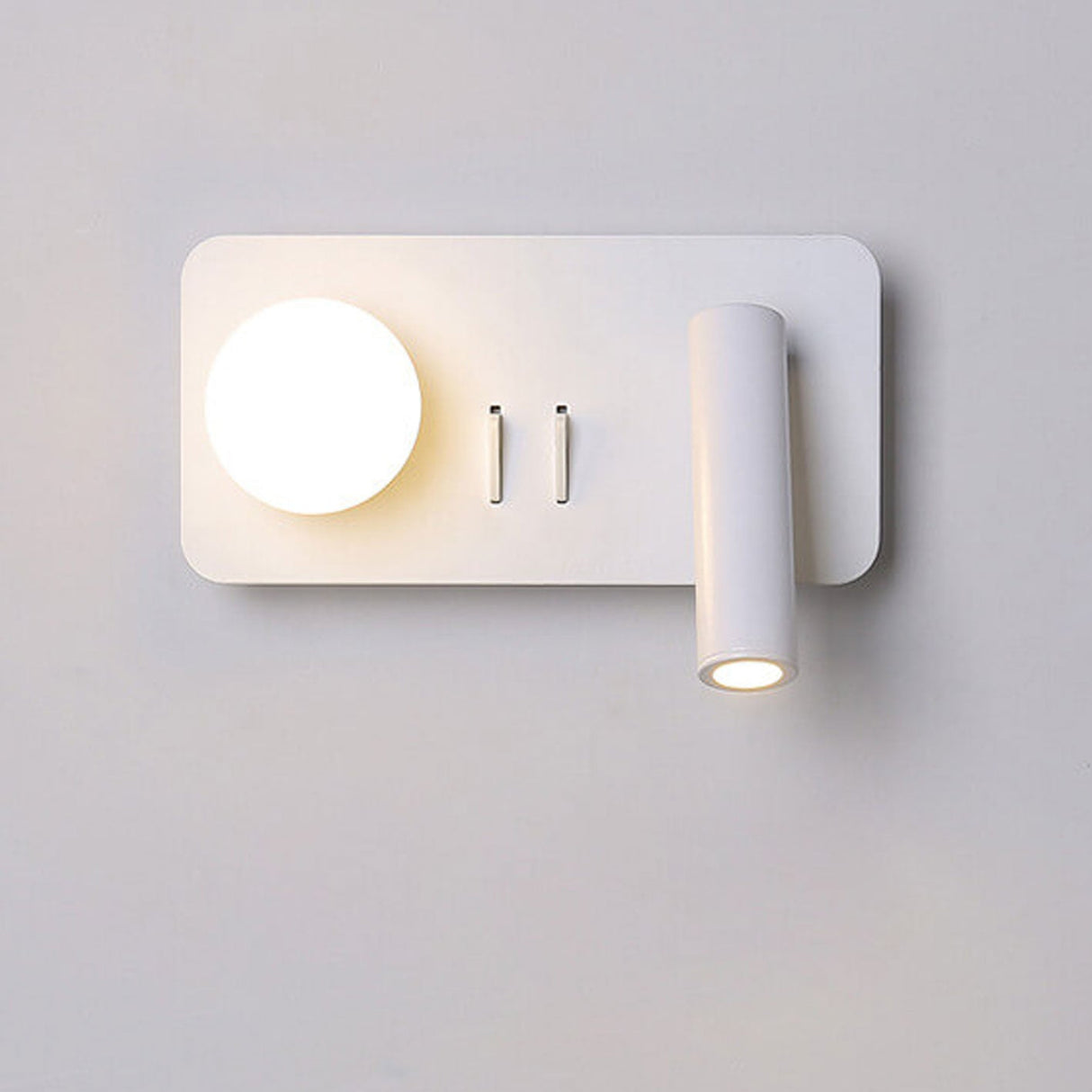 LumoForm Nordic LED Wandleuchte | Rund & Eckig | Minimalistisches Design | Leselampe mit Acryl & Eisen