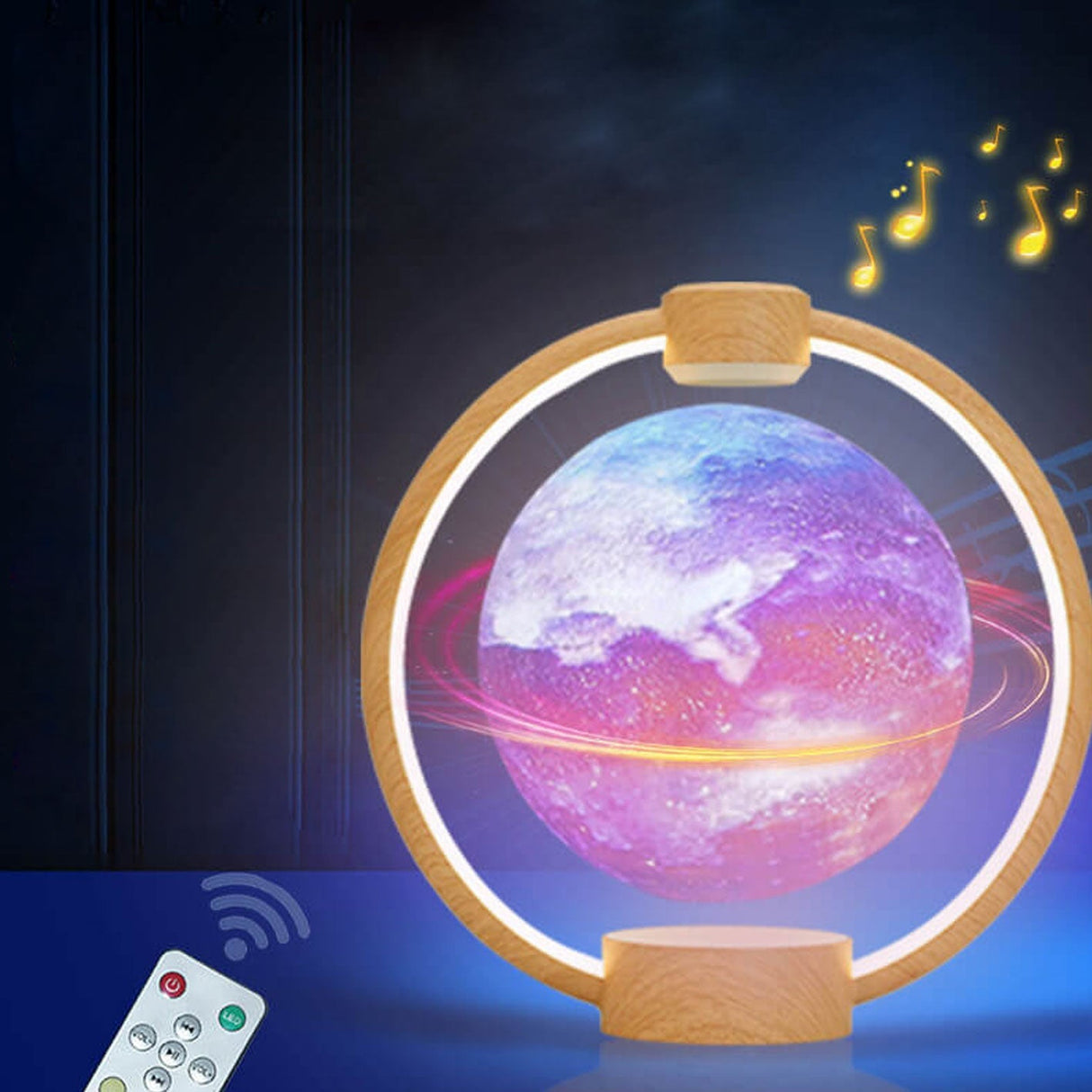 LunarMagix LED Schreibtischlampe | Maglev Mond-Design | Farbwechsel-Nachtlicht | Dekorative Beleuchtung