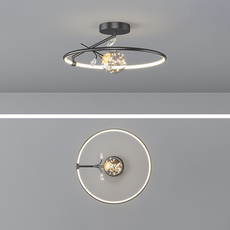 AuroraRing Art Deco LED Pendelleuchte | Geometrisches Design | Dimmbare Beleuchtung | Modernes Wohnambiente