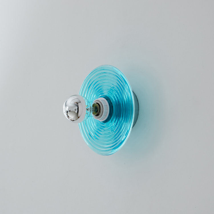 WaveNova Art Deco Wandleuchte | Runde Glasoptik | Modernes Design | Stimmungsvolle Beleuchtung für Schlafzimmer