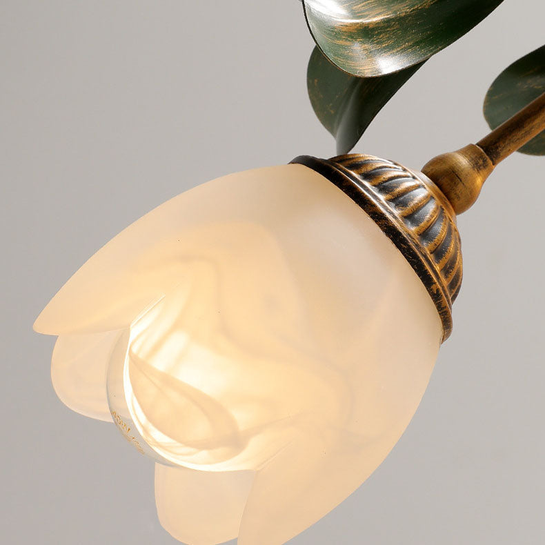 FleurLuxe Französisches Design Deckenleuchte | 6-Licht | Blumenmotiv | Für Wohnzimmer