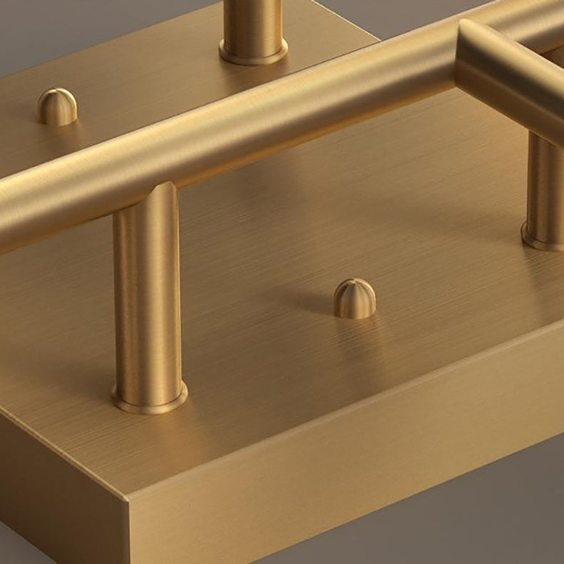 LustreVance Luxus Kupfer Kristall Deckenleuchte | Rechteckig | 4/6/8 Licht | Für Wohnzimmer