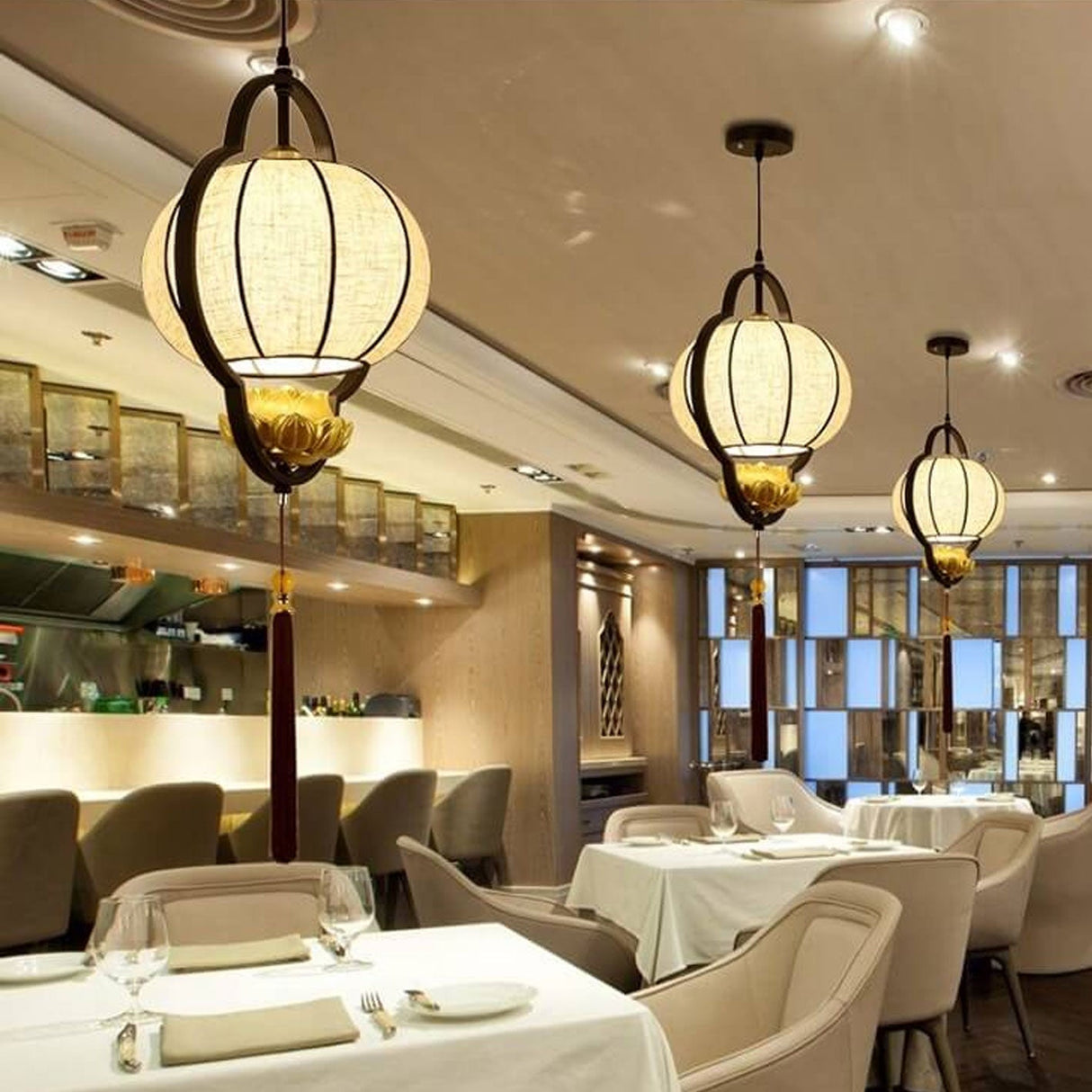 Zeniron Glow Pendelleuchte | Chinesisches Retrodesign | Luxus in Schmiedeeisen | Einzigartige Beleuchtung