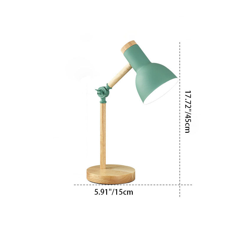 ArcLume Nordic Tischlampe | Halbkreisförmiger Schirm | Holzfuß | Leselampe & Deko