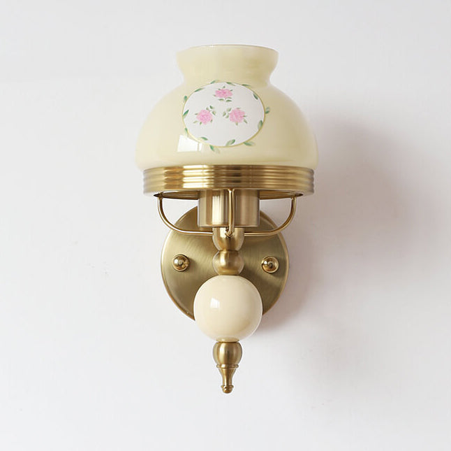 VitaGlobe Wandlampe | Vintage Minimalistisches Design | Dekorativer Glasschirm | 1-Licht